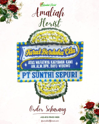 Papan Bunga Duka di Wargaluyu