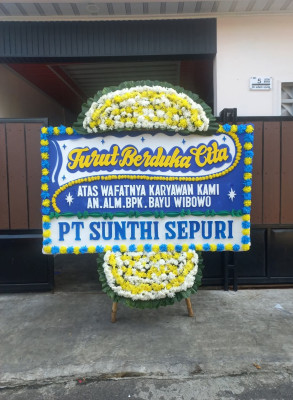 Papan Bunga Duka di Wargaluyu